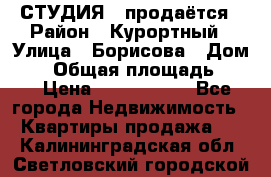 СТУДИЯ - продаётся › Район ­ Курортный › Улица ­ Борисова › Дом ­ 8 › Общая площадь ­ 19 › Цена ­ 1 900 000 - Все города Недвижимость » Квартиры продажа   . Калининградская обл.,Светловский городской округ 